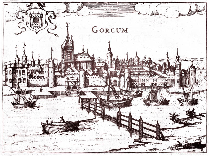 Gezicht op Gorkum 1613 Guiccardini